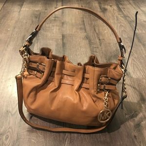 Michael Kors Tan Leather Satchel Bag